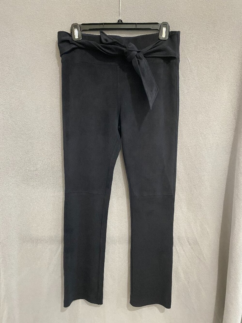 David Lerner New York Black Faux Suede Tie Waist Pants Size S